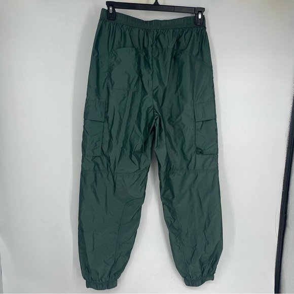 Fabletics Parachute Pants M Medium Kelly Green Cargo Jogger Windbreaker Gym - Picture 8 of 9